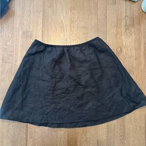 Reformation Black A-Line Skirt